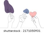 hand drawing with one... | Shutterstock .eps vector #2171050931