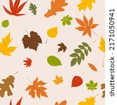 autumn leaves seamless... | Shutterstock .eps vector #2171050941