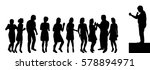 vector silhouette of a guy... | Shutterstock .eps vector #578894971
