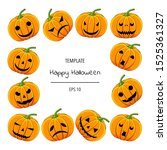 halloween frame for your text... | Shutterstock .eps vector #1525361327