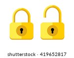vector flat lock icon  | Shutterstock .eps vector #419652817