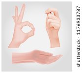 female realistic hands on a... | Shutterstock .eps vector #1176933787