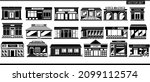 set of black and white city... | Shutterstock .eps vector #2099112574