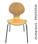Wood Office Chair Isolated