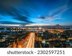 Small photo of A stunning view of the city of Kolkata during the evening hours