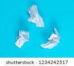 three crumpled white pieces of... | Shutterstock . vector #1234242517