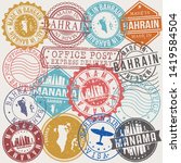 manama bahrain set of stamps.... | Shutterstock .eps vector #1419584504