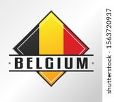 belgium flag emblema. vector... | Shutterstock .eps vector #1563720937