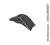 salmon icon silhouette... | Shutterstock .eps vector #2081084887