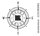 Egypt Stamp Map Compass...