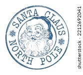 Santa Claus Stamp Retro...