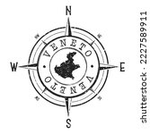 Veneto  Italy Stamp Map Compass ...