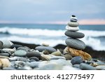 Zen Stones On Beach