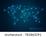 abstract mash line and point... | Shutterstock .eps vector #782863291