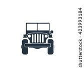Army 4x4 Car Front Icon  Vector ...
