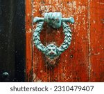 Rusty Metal Door Knocker With...