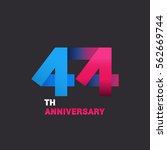 44th anniversary  logo... | Shutterstock .eps vector #562669744
