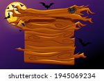 game wooden banner  scary... | Shutterstock .eps vector #1945069234
