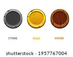 cartoon coins gold  stone ... | Shutterstock .eps vector #1957767004