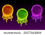 slime frame  blank bright... | Shutterstock .eps vector #2027363804