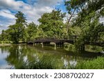 wooden bridge in lednice-valtice lakes