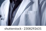 Close up lab coat doctor coat...