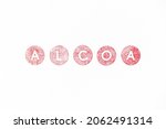 Small photo of Red color rubber stamp in word ALCOA (Abbreviation of Attributable, Legible, Contemporaneous, Original and Accurate) on white paper background