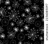 seamless dandelion sketch.... | Shutterstock .eps vector #2156085097