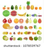 a set of fruit icons thirty... | Shutterstock . vector #1078539767