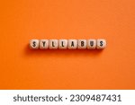 Small photo of Syllabus - word concept on cubes,text,letters
