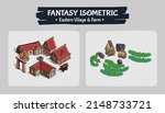isometric eastern village and... | Shutterstock .eps vector #2148733721