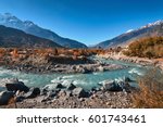 Kali Gandaki River near Jomsom town in Nepal
