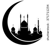 silhouette of ramadan kareem... | Shutterstock .eps vector #371711254