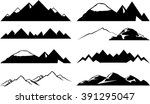 mountain icons set | Shutterstock .eps vector #391295047