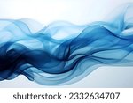 Small photo of Blue smoke, Abstract art, Abstract Blue smoke, Blue smoke abstract, Blue wave, white background