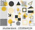 set of vector geometric shapes... | Shutterstock .eps vector #1518364124