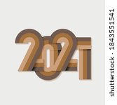 happy new year 2021 vector... | Shutterstock .eps vector #1843551541