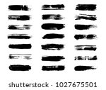 vector brush paint  ink black... | Shutterstock .eps vector #1027675501
