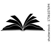 open book vector logo  icon.... | Shutterstock .eps vector #1736107694