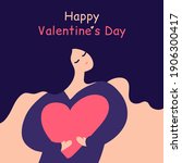 happy st valentine's day vector ... | Shutterstock .eps vector #1906300417