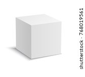 white vector cube with... | Shutterstock .eps vector #768019561