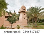 Small photo of Abu Dhabi, United Arab Emirates, March 19, 2023 : Ancient stone fort in the yard of the Heritable village Abu Dhabi museum in Abu Dhabi city, United Arab Emirates