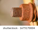 Rusty Connecting Bolt With Nut  ...