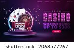 web banner for online casino... | Shutterstock .eps vector #2068577267