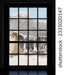 Small photo of Schoolhouse window at Fort Snelling in Minnesota (July 2023)