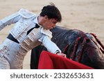 Small photo of the bullfighter Fco. Jose Espada during the bullfight of Corrida de Toros in the Plaza de las Ventas in Madrid, Jule 16, 2023 Spain