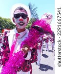 Small photo of Cape Town, South Africa, 2 Jan 2023: Troupe Performer at the annual Cape Minstrel Carnival