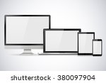 set of realistic computer... | Shutterstock .eps vector #380097904
