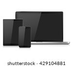 modern laptop  phone  tablet... | Shutterstock .eps vector #429104881