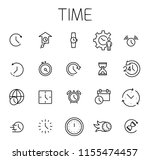 time related vector icon set.... | Shutterstock .eps vector #1155474457